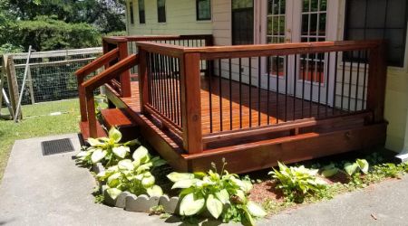 staining and sealling wood deck