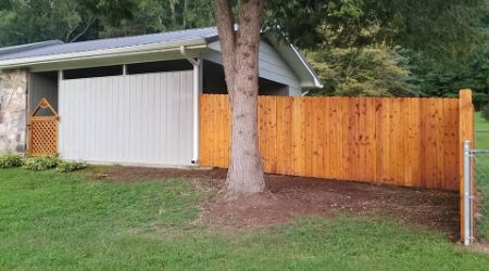 staining and sealling wood fence