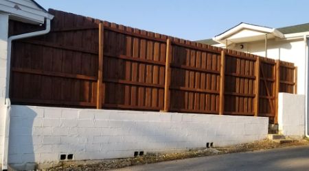 wood fence construction